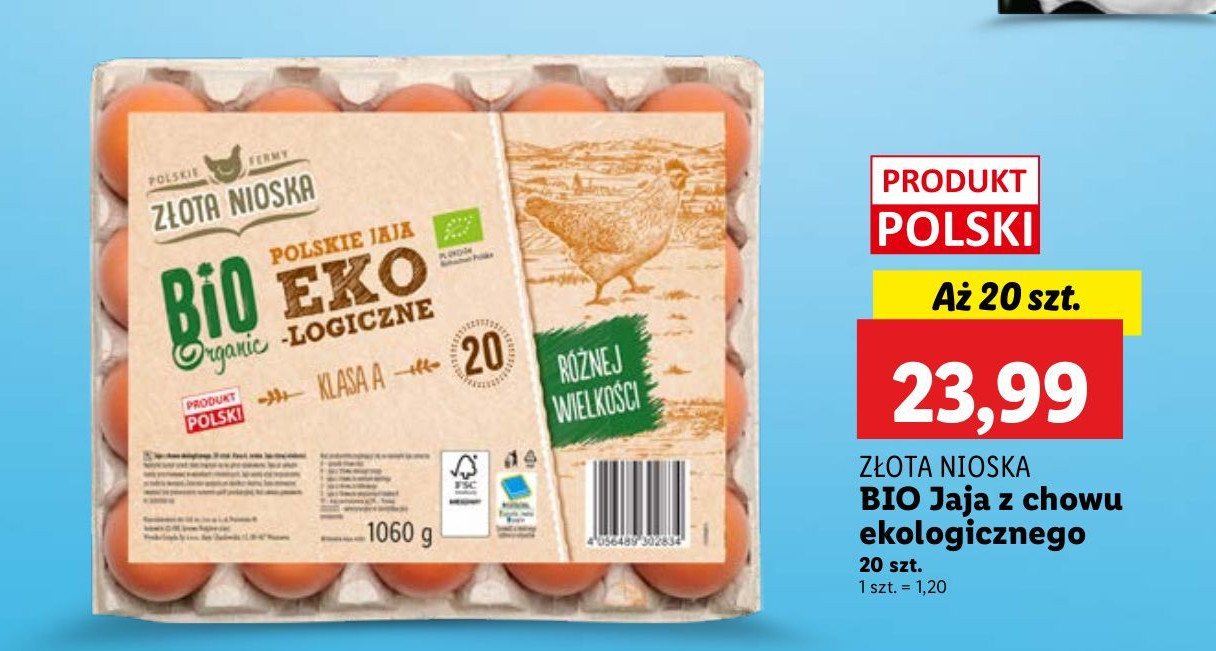 Jaja kl. a Złota nioska promocja w Lidl
