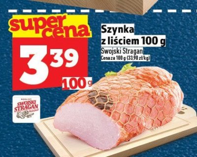 Szynka z liściem Swójski Stragan 100 g promocja w TOPAZ