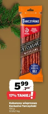 Kabanosy wieprzowe Exclusive  promocja w Netto