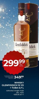 Whisky Glenfiddich 15 YO + tuba 0,7 L promocja w Duży Ben