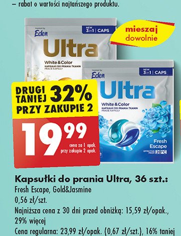 Kapsułki do prania fresh escape Eden ultra promocja