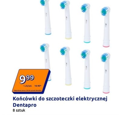 Końcówki do szczoteczki elektrycznej Dentapro 8 sztuk promocja w Action
