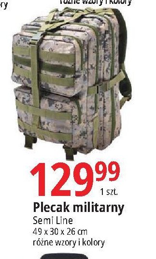 Plecak militarny 49 x 30 x 26 cm Semi line promocja