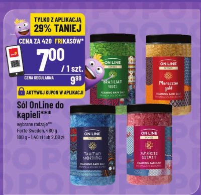 Sól OnLine do kąpieli różne rodzaje promocja w POLOmarket