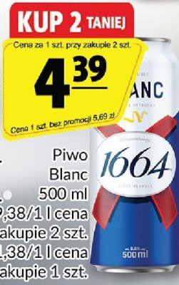 Piwo Blanc 1664 500ml promocja w Prim Market
