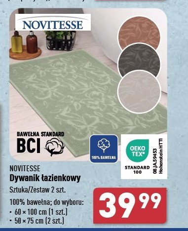 Dywanik łazienkowy 50 x 75 cm Novitesse promocja