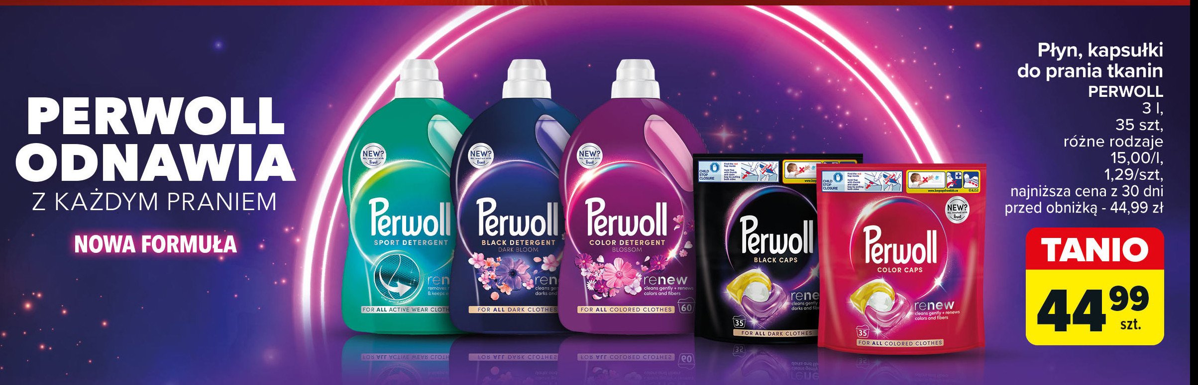 Płyn do prania Perwoll renew sport & refresh promocja w Carrefour