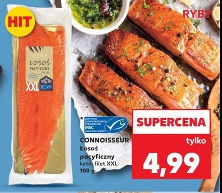 Łosoś pacyficzny filet ze skórą Connoisseur promocja