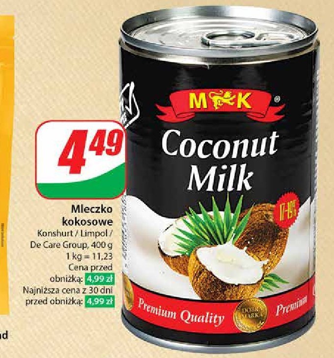 Mleczko kokosowe M&k promocja