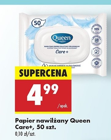 Papier nawilżany care+ Queen promocja w Biedronka