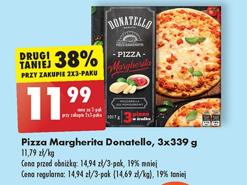 Pizza margherita - Donatello - 1017 g