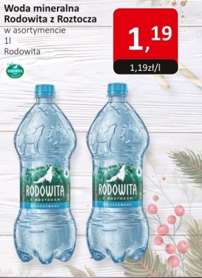 Woda mineralna Rodowita z Roztocza w asortymencie Rodowita promocja w Market Point