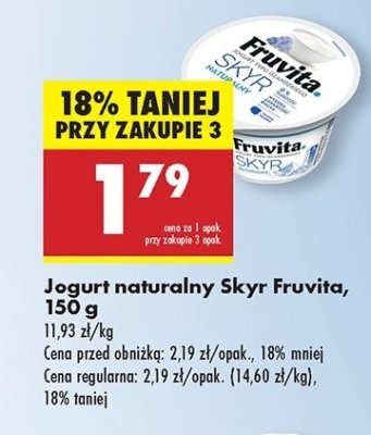 Jogurt naturalny Fruvita promocja