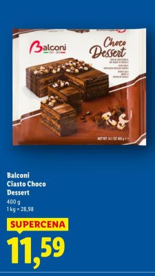 Ciasto Choco Dessert Balconi promocja w Lidl