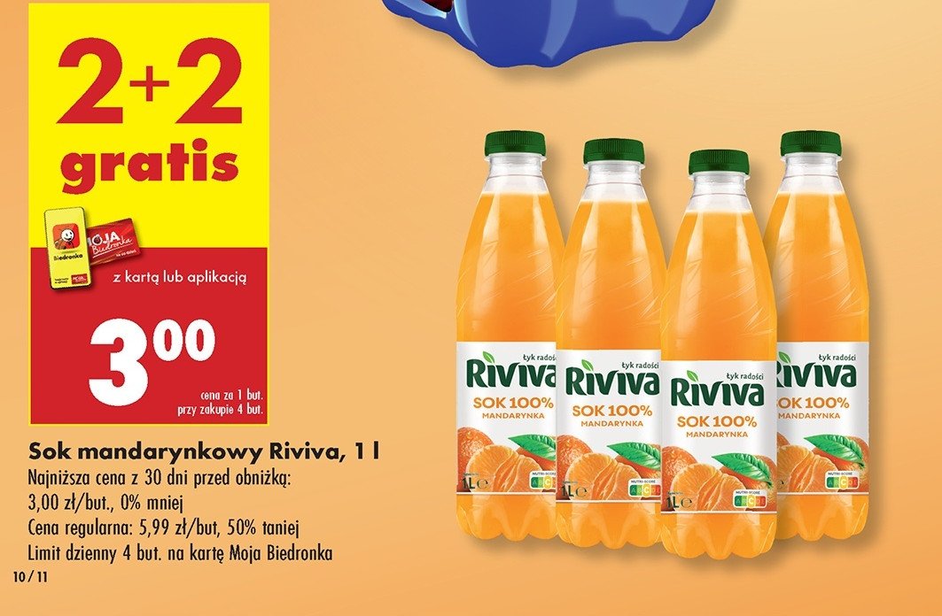 Sok mandarynkowy Riviva promocja w Biedronka