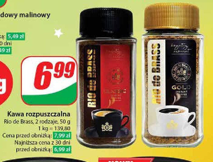 Kawa Rio de brass gold promocja