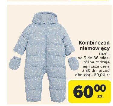 Kombinezon niemowlęcy 9-36 msc promocja w Carrefour