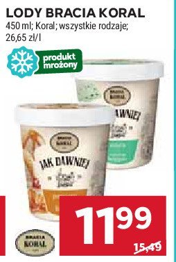 Lody popcorn i karmel Bracia koral lody jak dawniej promocja