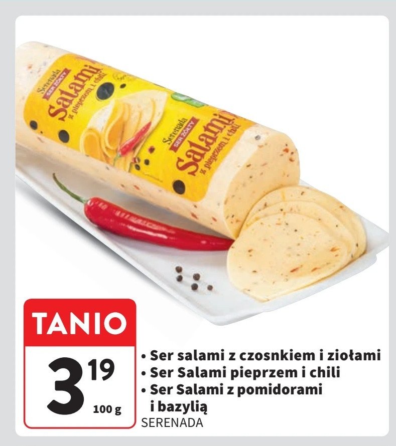 Ser salami z czosnkiem i ziołami Serenada salami promocja