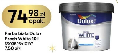 Farba biała Dulux Fresh White 10 l promocja w Castorama