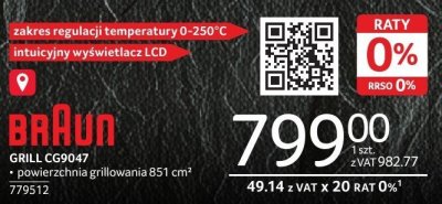 Grill BRAUN CG9047 promocja w Selgros
