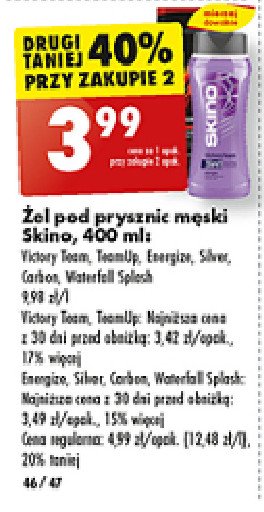 Żel pod prysznic carbon Skino promocja