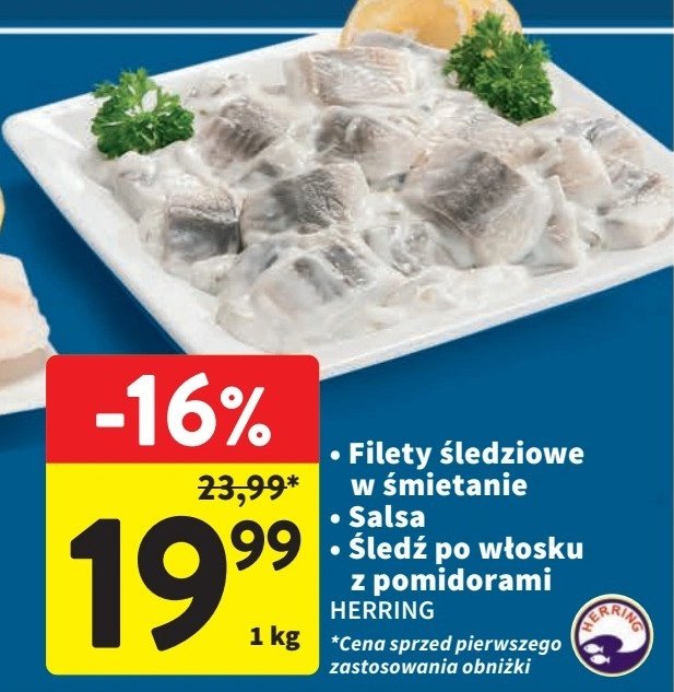 Filety śledziowe salsa Herring promocja w Intermarche