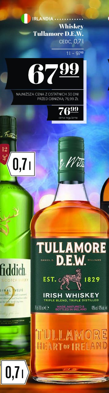 Whiskey Tullamore dew original promocja w POLOmarket