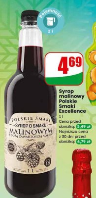 Syrop malinowy Excellence 1 l promocja w Dino
