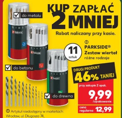 Wiertła do kamienia Parkside promocja