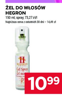 Żel do włosów w sprayu extra strong HEGRON BLOND SPRAY promocja