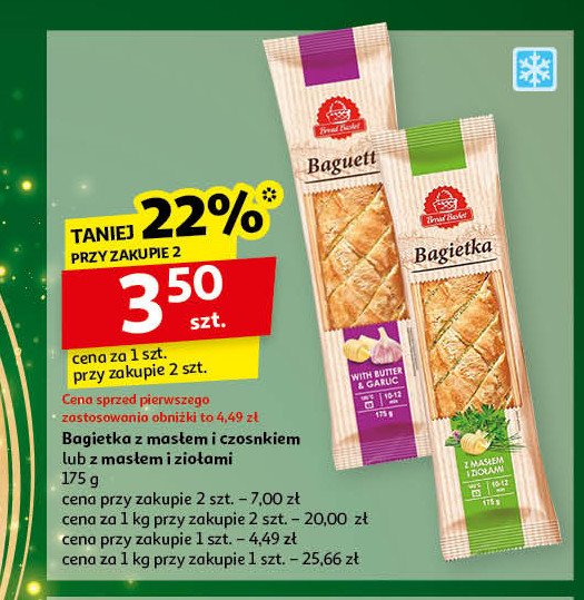 Bagietka z masłem czosnkowym Bread basket promocja w Auchan