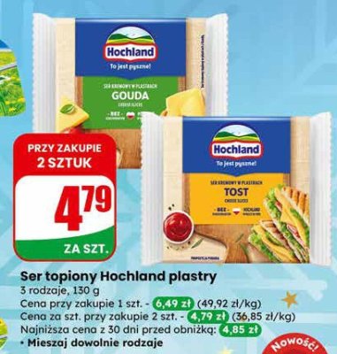 Ser topiony plastry Tost promocja w Dino