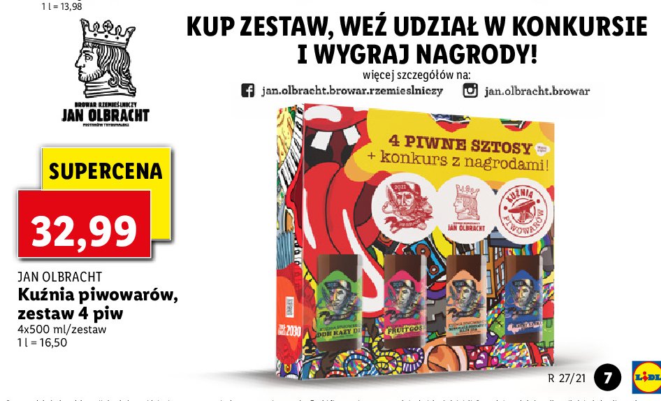 Zestaw piw kuźnia piwowara: ddh hazy dipa + fruit gose + niskoalkoholowy hazy ipa + pastry extra stout Jan olbracht promocja