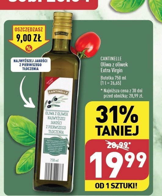 Oliwa z oliwek extra vergine Cantinelle promocja