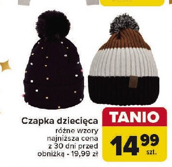 Czapka dziecięca promocja w Carrefour