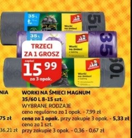 Worki na śmieci 60 l Jan niezbędny promocja