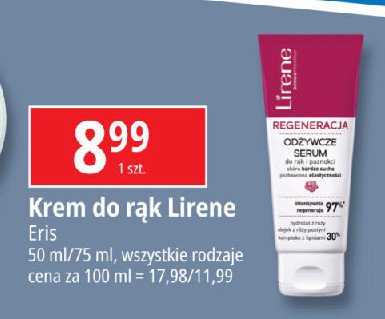 Krem do rąk regeneracja odżywcze serum Lirene dermoprogram promocja w Leclerc