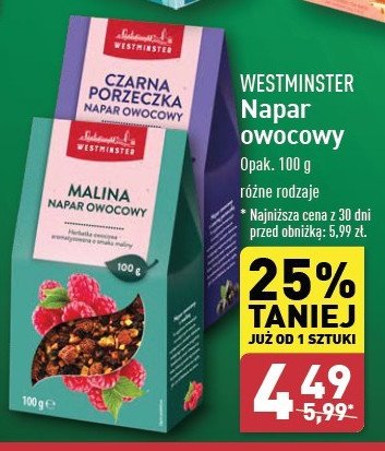 Napar czarna porzeczka Westminster promocja