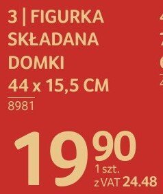 Figurka składana domki 44 x 15,5 cm promocja w Selgros