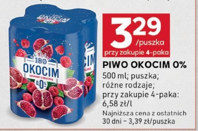 Piwo OKOCIM 0% promocja w Stokrotka