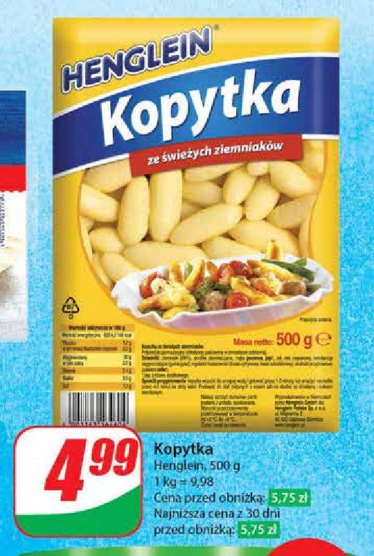 Kopytka Henglein promocja