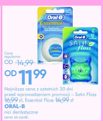 Nić dentystyczna 25 m Oral-b promocja w Super-Pharm