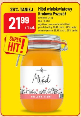 Miód wielokwiatowy Królowa Pszczół  promocja w POLOmarket