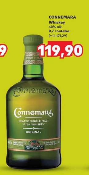 Whiskey CONNEMARA ORIGINAL promocja w Kaufland