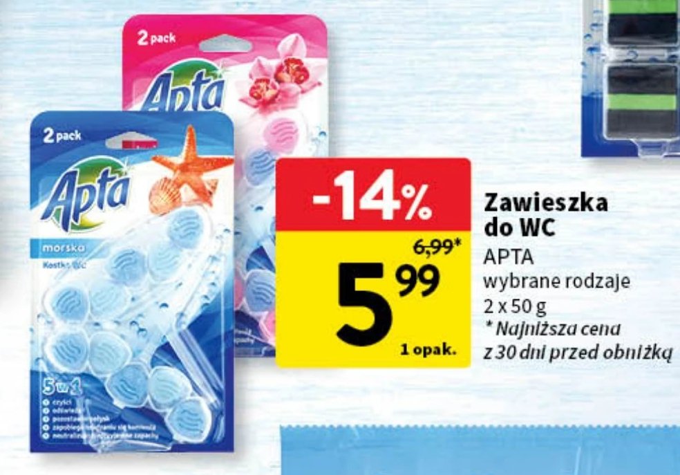 Zawieszka do wc morska Apta promocja w Intermarche