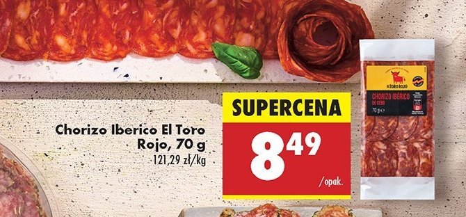 Chorizo iberico El toro rojo promocja w Biedronka