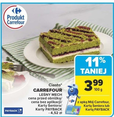 Ciasto CARREFOUR Leśny Mech promocja w Carrefour Market