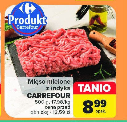 Mięso mielone z indyka Carrefour promocja