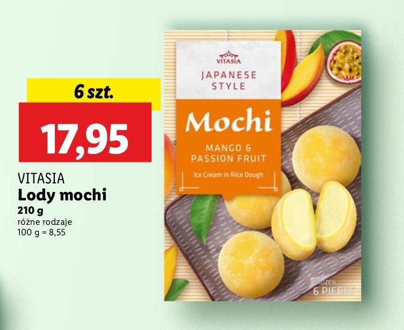 Lody mochi mango & passion fruit Vitasia japan promocja w Lidl
